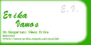 erika vamos business card