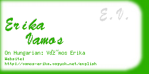 erika vamos business card